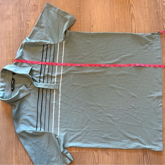 Travis Mathew Golf Polo Shirt Blue Striped Mens Size XL Extra Large short sleeve - Picture 6 of 7